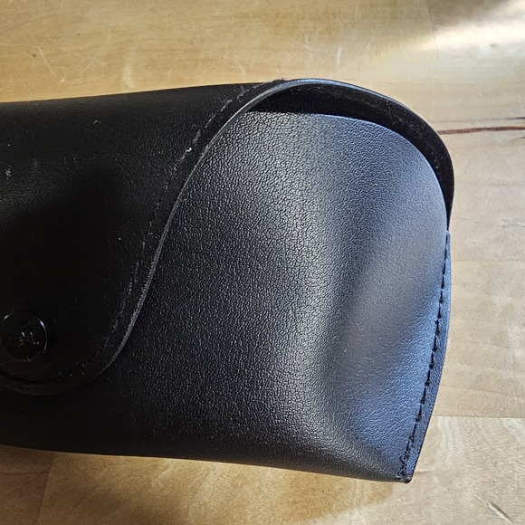 Ray-Ban Black Leather‎ Sunglass Case Snap Closure Classic Style - Picture 3 of 7